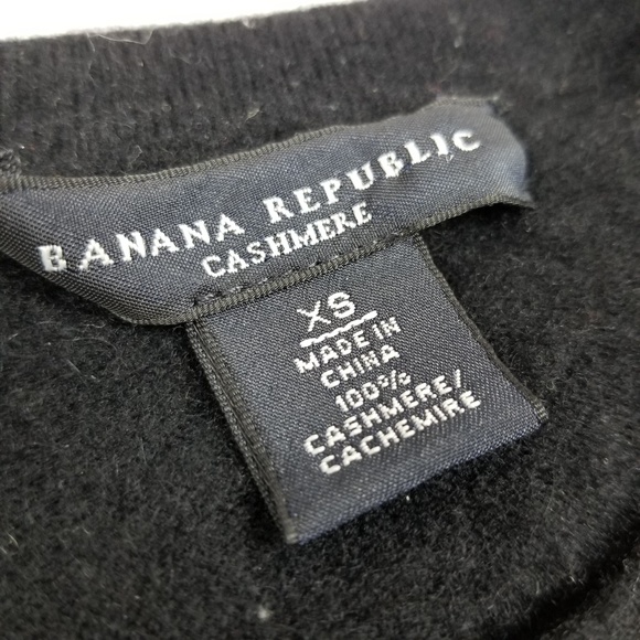 Banana Republic 100% Cashmere Black Sweater Sz Xs - Picture 3 of 5